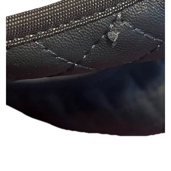 Neiman Marcus Navy Quilted Leather Patent Cap Toe Ballet Flats Women's Size 9 - Picture 7 of 9